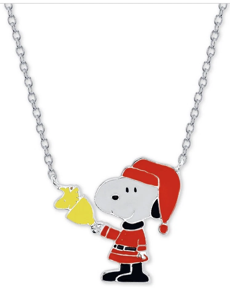 PEANUTS UNWRITTEN SILVER PLATE SNOPPY SANTA 16 PLUS 2 JA112