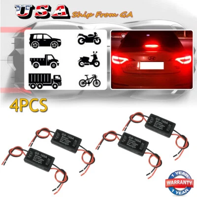 4x GS-100A Flash Estroboscópico Controlador Caja Módulo Intermitente LED Freno Luz de Parada Trasera Foto 1 de 4