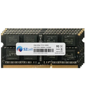 New 32GB 4X8GB PC3-14900S DDR3 1866MHz 204Pin 1.5V Non Ecc SO-DIMM Laptop Memory - Picture 1 of 4