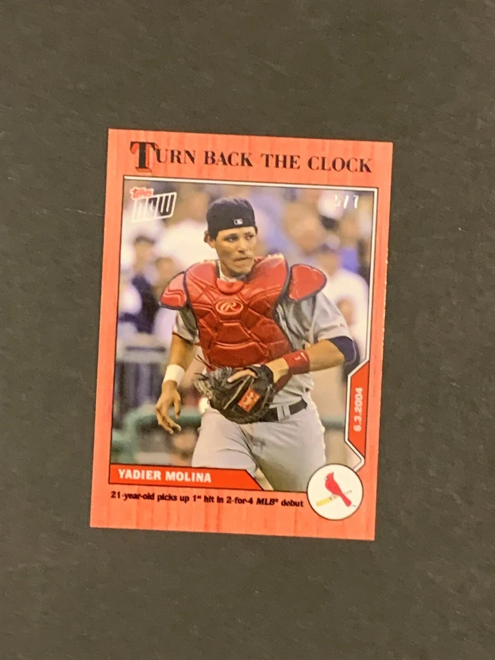 2020 Topps Now Yadier Molina #65 Turn Back Clock Limited Cherry Red Edition 5/7 - Image 1 of 1