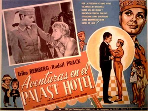 SEXY HOTEL Erika Remberg; Rudolf Prack LOBBY CARD; 1958