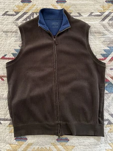 Pendleton Vest Men’s Large Brown And Blue Full Zip Sweater Vest - Picture 1 of 4