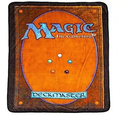 Manta de felpa Bioworld Magic: The Gathering Card Back NUEVA CON ETIQUETAS Foto 1 de 4