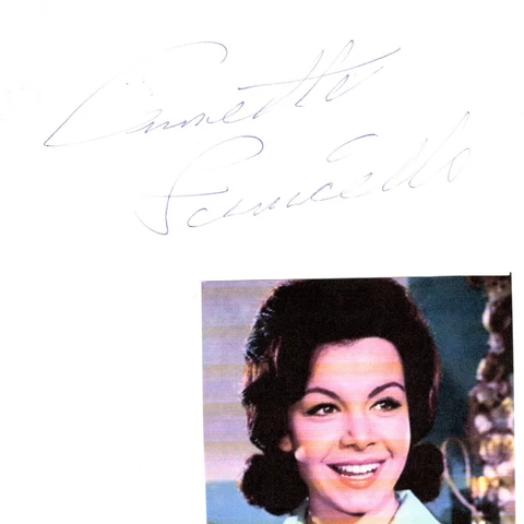 Annette Funicello signed card!  Full signature! Cover