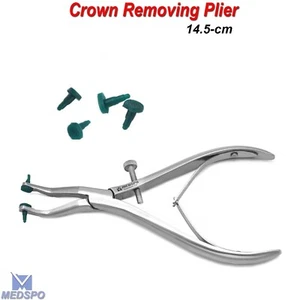 Crown Remover Forceps Temporary Crowns Removing Plier Orthodontics Rubber Tips - Picture 1 of 5