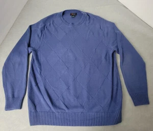 Alexander Julian Colours Sweater Mens Size XLT Blue Cotton LS Crew Neck - Picture 1 of 7
