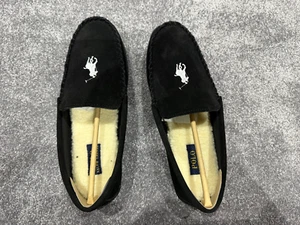 Polo Ralph Lauren Brenan Mens Slippers Black RRP £85 Size 41 UK 7 NEW - Picture 1 of 4