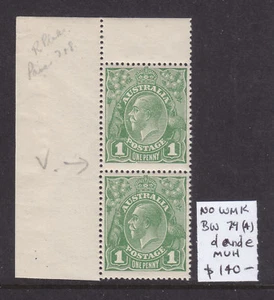 KGV 1d GREEN NO WNK MUH PAIR BW 79(4)d & e SCARCE!!! - Bild 1 von 1