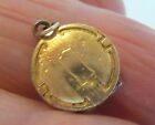 Victorian  Ornate12 K Gold Filled  Etched Locket Charm Or Fob Pictures  .5 Inch