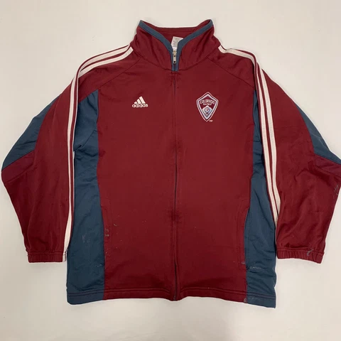 YOUTH Kids Adidas Pullover Colorado Rapids Sz M 10-12 Soccer Training Jacket Cover