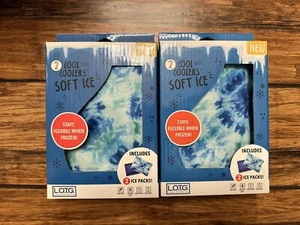 ❄️Enfriadores frescos Fit & Fresh bolsas de hielo suave, Aqua Tie-Dye, 2 juegos de 2 paquetes 🧊 - Imagen 1 de 7