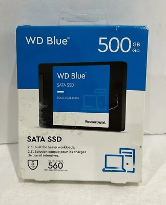 Western Digital Blue 500 GB Go 6 Gb/s Internal External Sata SSD Card 2.5" (A2) - Image 1 of 4