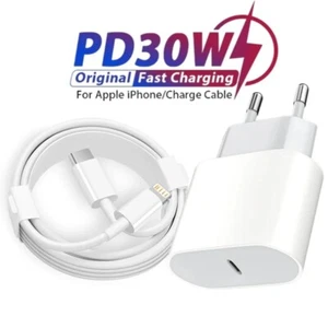 CARICATORE RAPIDO 30W USB‑C Caricabatteria + Cavo per iPhone/iPad - Foto 1 di 4