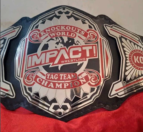 Knockouts world Impact wrestling Tag Team Championship Belt Adult Size 2mm ZINC Cover