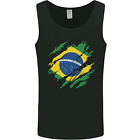 Torn Brazil Flag Brazilian Day Football Mens Vest Tank Top