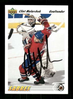 1991-92 Upper Deck 368 Clint Malarchuk signed auto autograph 168 BXCP34 - Image 1 of 2