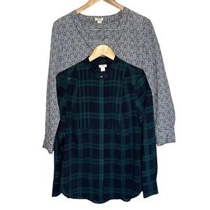 J. Crew Womens Small Blouse Bundle Dress Shirts Career Easy Care Tops Lot of 2 - Picture 1 of 9