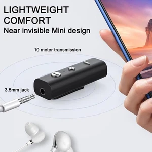 Bluetooth 5.0 Receiver For 3.5mm Jack Headphones Adapter Aux Audio M7I Q4H3 - Picture 1 of 11