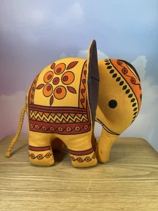 Trade Home Safari Woven Stuffed Multicolor Plush Elephant - Picture 1 of 6