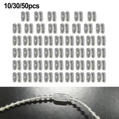 Practical Transparent Bead Buckle Vertical Blinds Chain Connectors Pack of 10 - Image 1 of 4