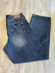 Vintage Guess Jeans 36 x 31 Mens Jeans Y2K Mexico Barrel Leg Baggy Tapered Fit - Picture 1 of 13