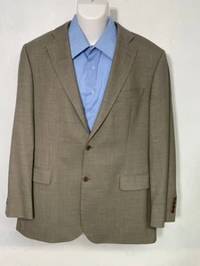 Brooks Brothers 346 Men’s Light Brown Business Pinstripe Blazer Sport Coat 44L - Picture 1 of 18