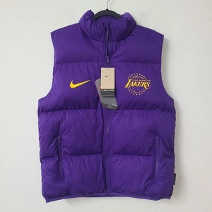 Nike NBA Los Angeles Lakers City Edition Puffer Vest FZ0335-504 Size L Purple - Picture 1 of 4