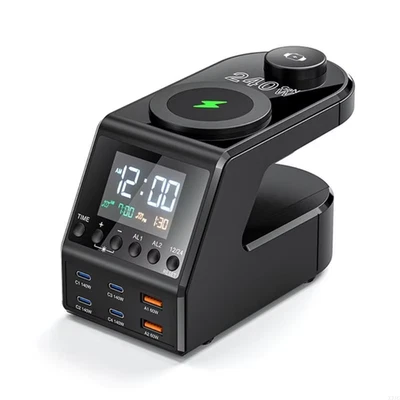Wireless Charging Dock 240W Multi Device Power Station Alarm Clock Fast Hub - Image 1 of 4