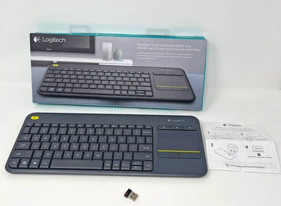 Logitech K400 Plus Wireless Keyboard for PC/TV/Laptop w/Touchpad Plus Receiver - Image 1 of 4