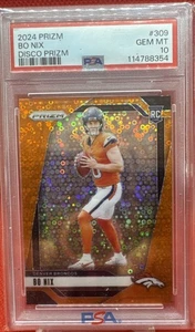 Discoteca Panini Prizm Bo Nix Orange 2024 #309 COLOR MATCH RC Rookie PSA 10 GEMA COMO NUEVA - Imagen 1 de 2