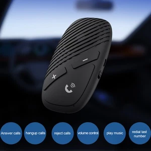 5.0 Sun Shield Car Bt Hands Free Phone Speakerphone Support Four Languages BUU - Zdjęcie 1 z 12