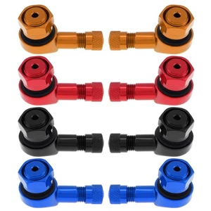 2PCS New Motorcycle CNC Aluminum 11.3mm Tire Wheel Stem Valve 90 Degree Angled - Picture 1 of 12
