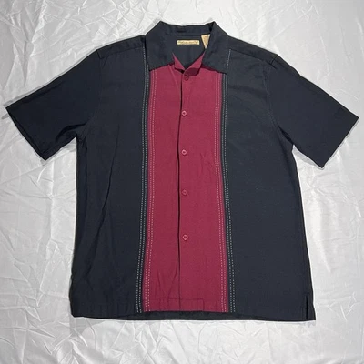 Camisa The Havanera Co Roja/Negro Con Botones Manga Corta Hombre Mediana Foto 1 de 4