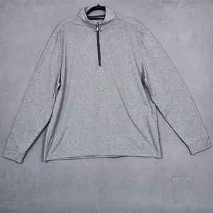 JOHNNIE-O Pullover Mens XL Charcoal Gray Top Shelf Quarter Zip Sweater Golf - Picture 1 of 13