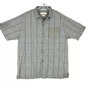 Tommy Bahama 100% Silk Camp Shirt Men’s L Multicolor Striped Short Sleeve Button - Picture 1 of 12