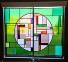 Stained Glass Set 1 of 1 Design & Handmade by Arthur Stern, 2 Modular, Removable