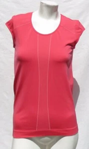 TITLE NINE T9 Pink Seamless Stretch Nylon Fitted Prowess Tee Shirt Top size US S - Picture 1 of 5