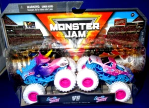 MONSTER JAM DOUBLES 1:64 SPARKLE SMASH VS NEW 2024 - Picture 1 of 4
