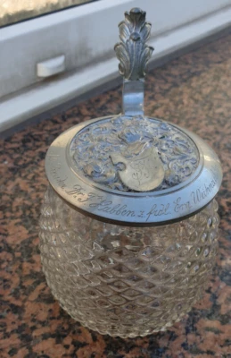 Original Igel Bierkrug Verbindungskrug um 1911 leider mir unbekannt Zirkel - Bild 1 von 4