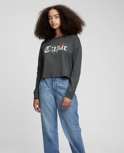 Camiseta Gap Teen Girl Boxy Tupac Gráfico Talla 10 Nueva Con Etiquetas - Imagen 1 de 7