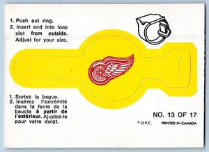 Detroit Red Wings 1973-74 O-Pee-Chee Ring 1973-74 No 13 EX+ 94114 - Bild 1 von 2