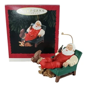 Hallmark Keepsake Ornament Santa & Coca-Cola "Relaxing Moment" 1993 - Picture 1 of 18
