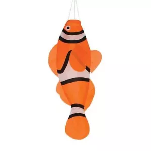 Calza a vento PESCE PAGLIACCIO 24" piccola decorazione giardino - ITB-4967 - SPEDIZIONE GRATUITA - Foto 1 di 3