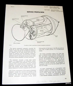 ROCKWELL INTERNATIONAL 1971 APOLLO RIFERIMENTO SERVIZIO PROPULSIONE LANCIO VEICOLI - Foto 1 di 4