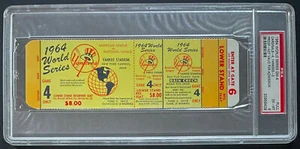 1964 World Series Game 4 Full Proof Ticket MLB Cardinals vs NY Yankees PSA 6 - Picture 1 of 5