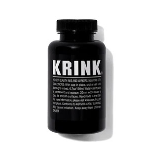 Krink Black Dauber 250ml - Matt Water Based Paint with 20mm Round Dripper - Picture 1 of 2