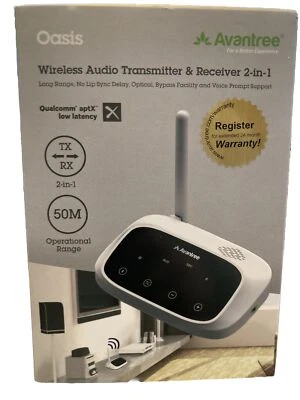 Avantree BTTC500WUS Long Range Low Latency Bluetooth Transmitter Receiver - Image 1 of 2