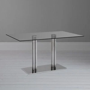 John Lewis & Partners Tropez Rectangular 6 Seater Glass Dining Table - Picture 1 of 1