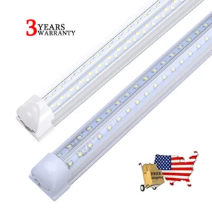 2FT 4FT 5FT 6FT 8FT 120W LED Shop light Fixture 6000K 8Foot LED Tube Light Bulbs - Picture 1 of 21