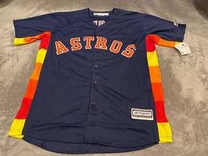 Houston Astros Majestic Cool Base Jersey M Baby Blue #2 Bregman NWT - Picture 1 of 10